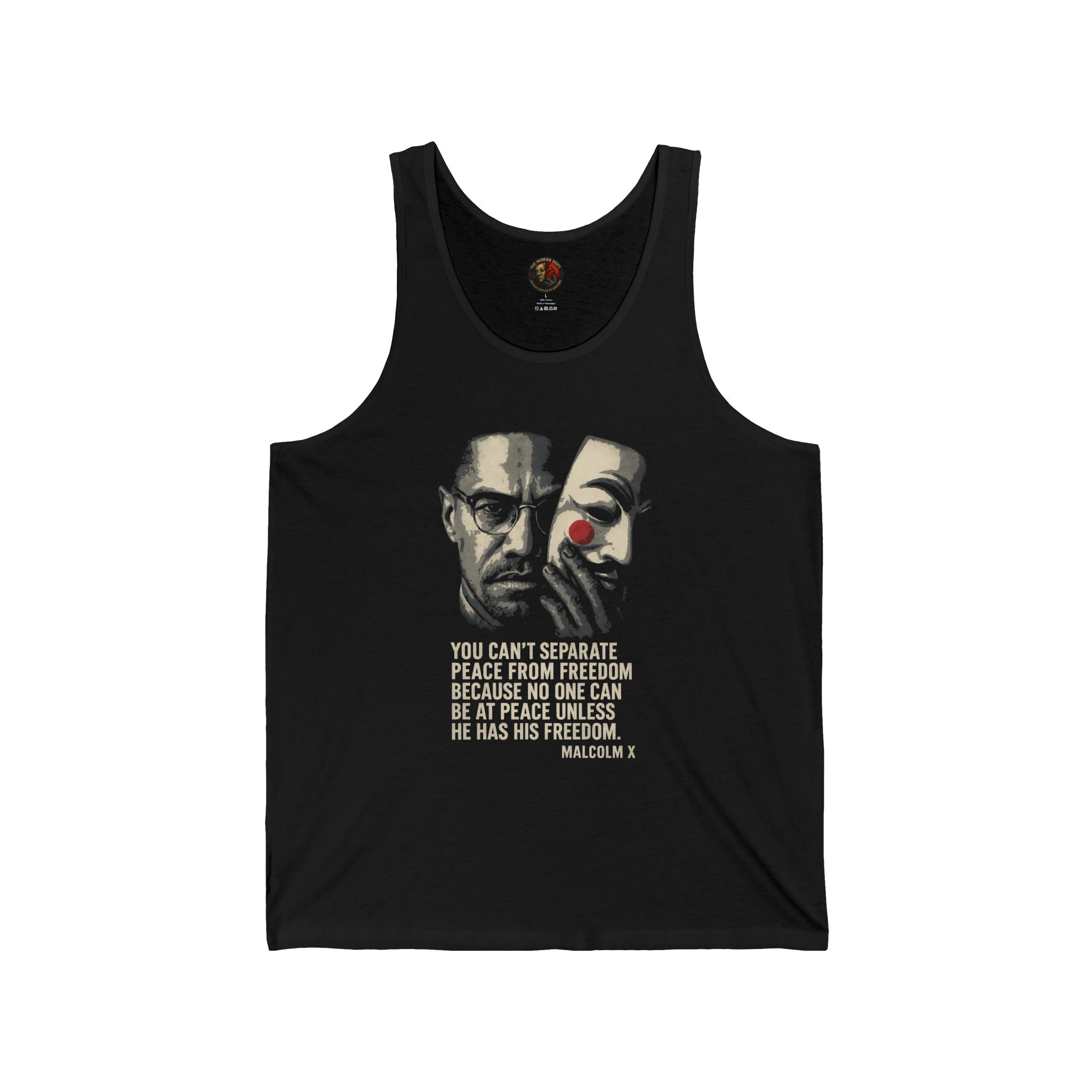 Revolutionary Message Tank Top | Unisex Jersey Tank, Malcolm X Quote, Activist Apparel, Freedom Inspired Wear, Black History Month, [...]