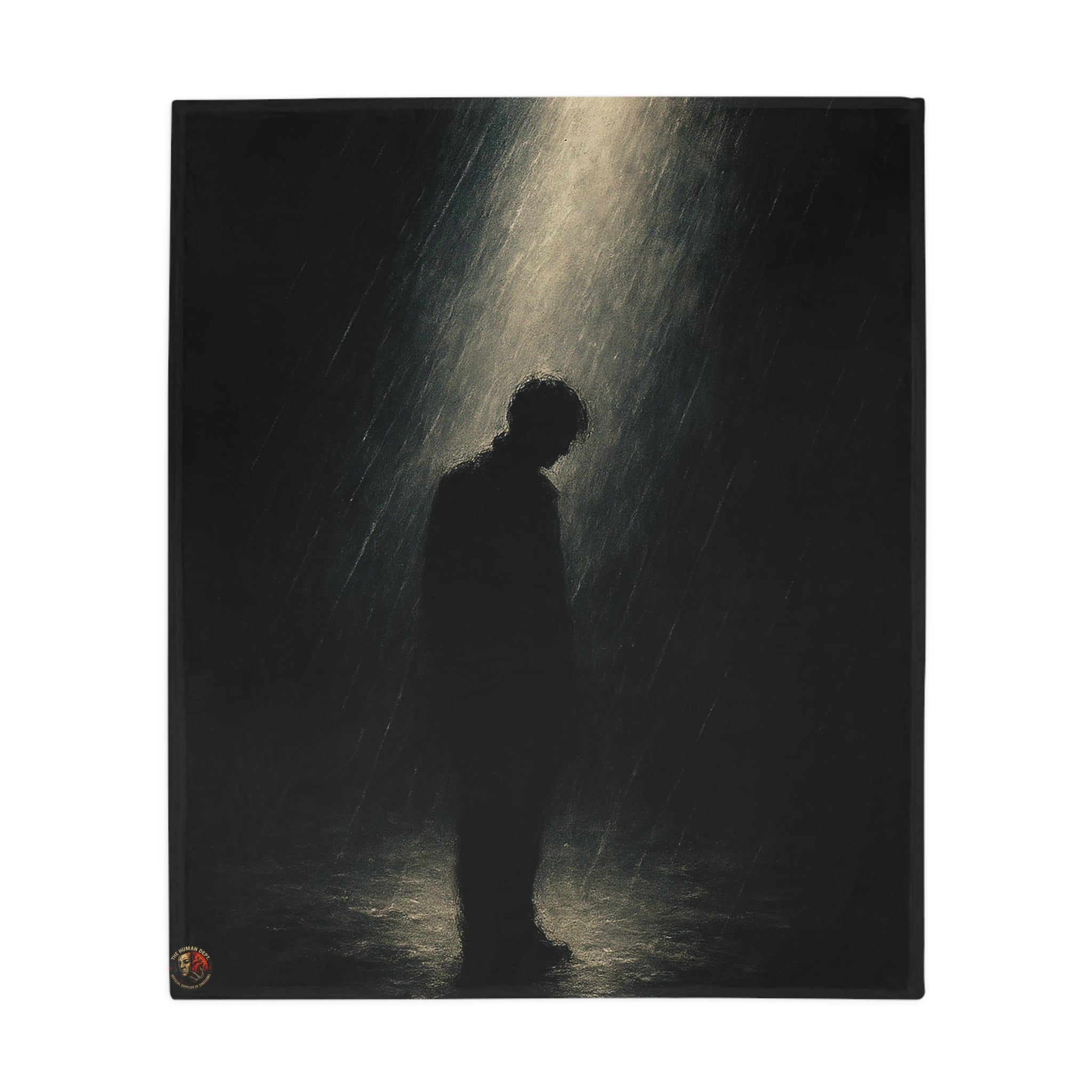 Moody Plush Fleece Blanket, Cozy Throw, Artistic Home Decor, Soft Gift for Him, Meditation Space Accessory, Rainy Day Comfort