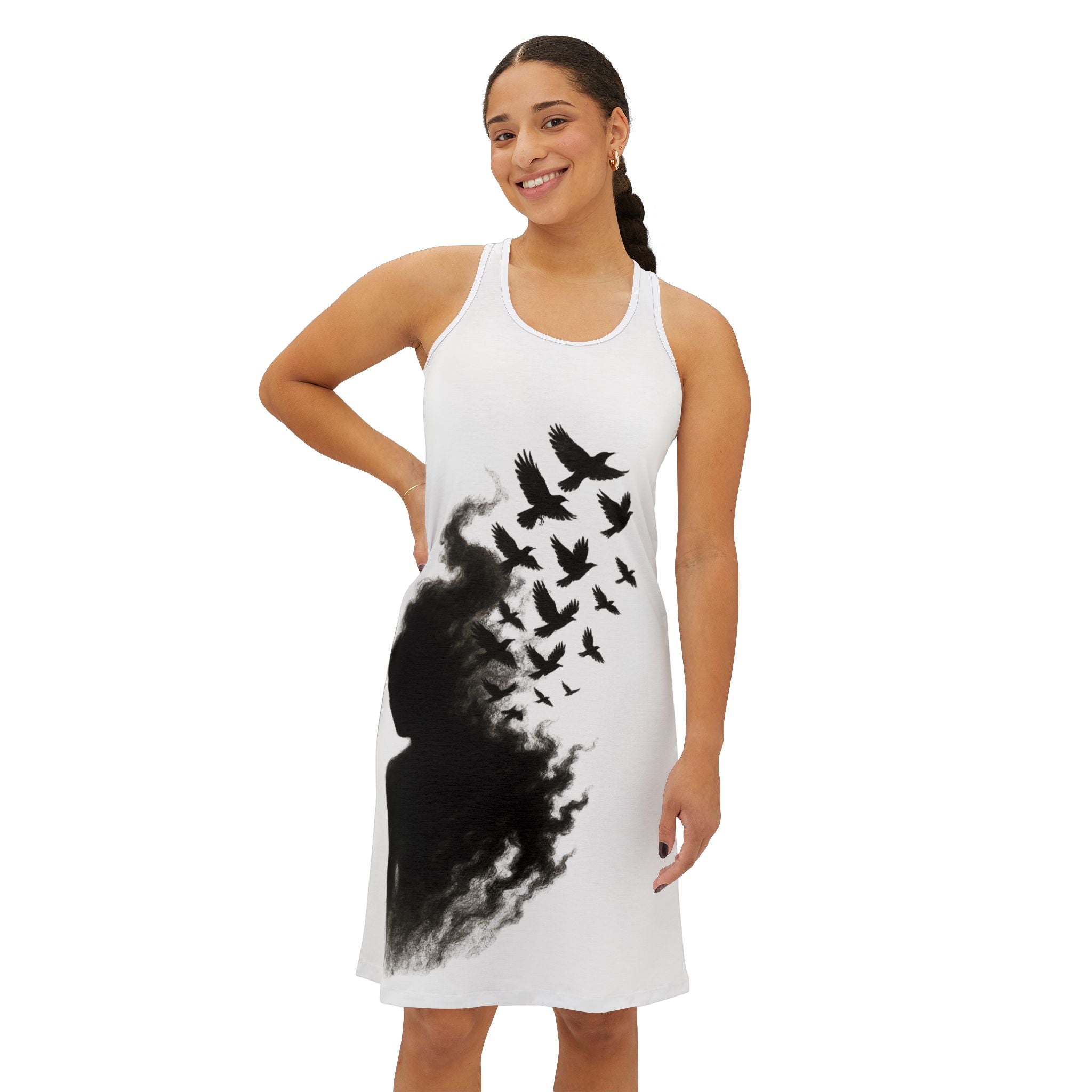 Women's Racerback Dress  Shadow of the Raven(AOP)