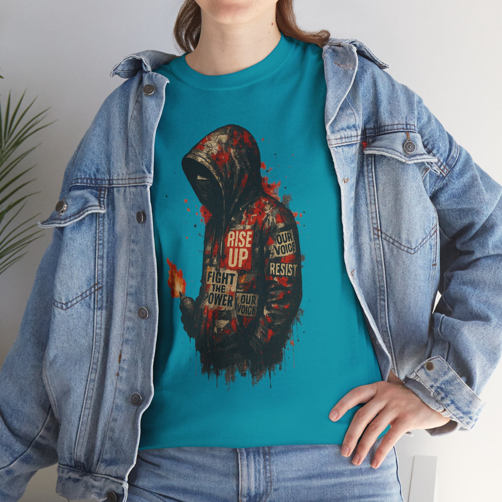 Unisex Graphic Tee, Rise Up Motivational Shirt, Casual Wear, Gift for Inspiration, Streetwear Fashion, Everyday Comfort