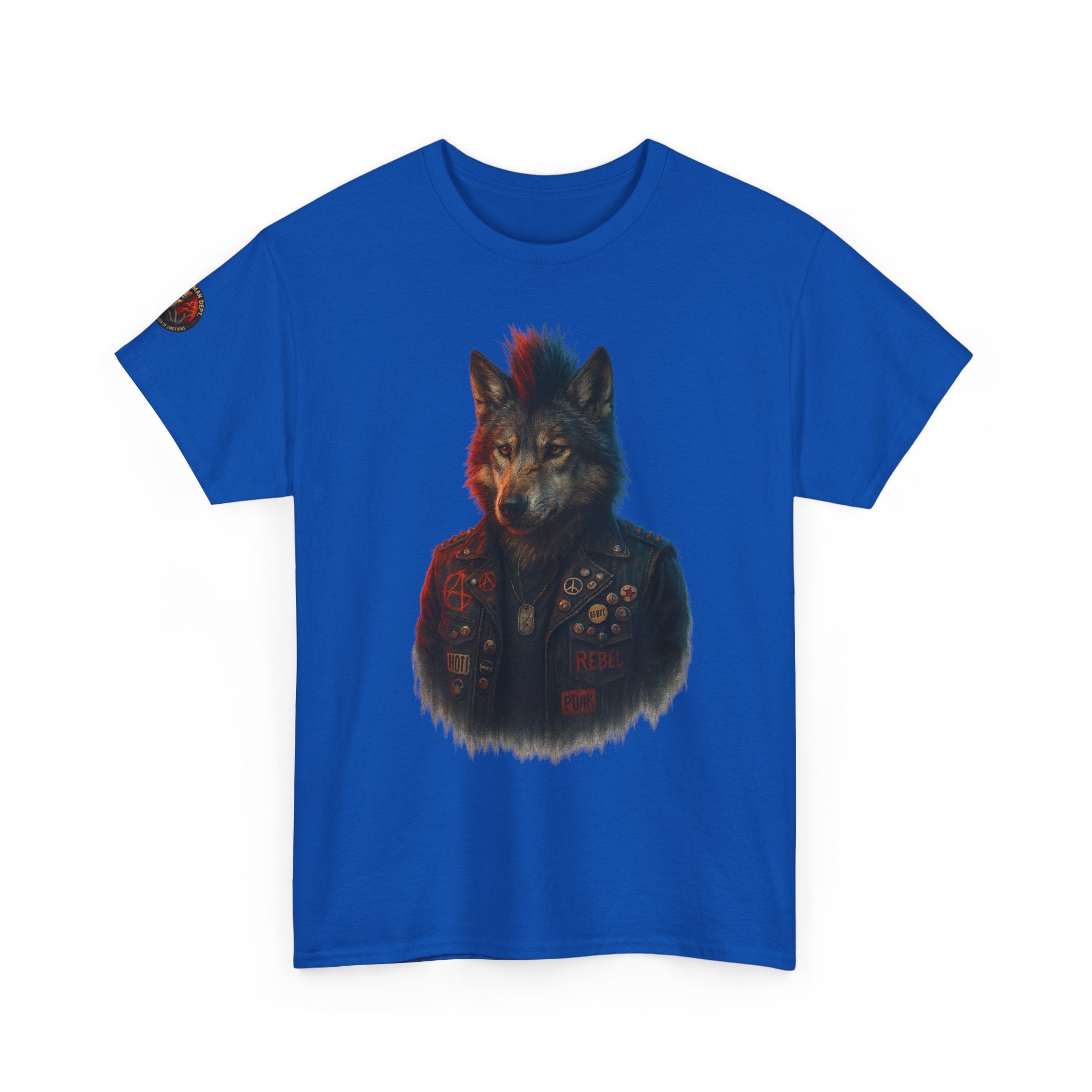 Wolf Art Unisex Heavy Cotton Tee, Graphic Tee, Casual Wear, Animal Lover Gift, Statement T-Shirt, Unique Fashion