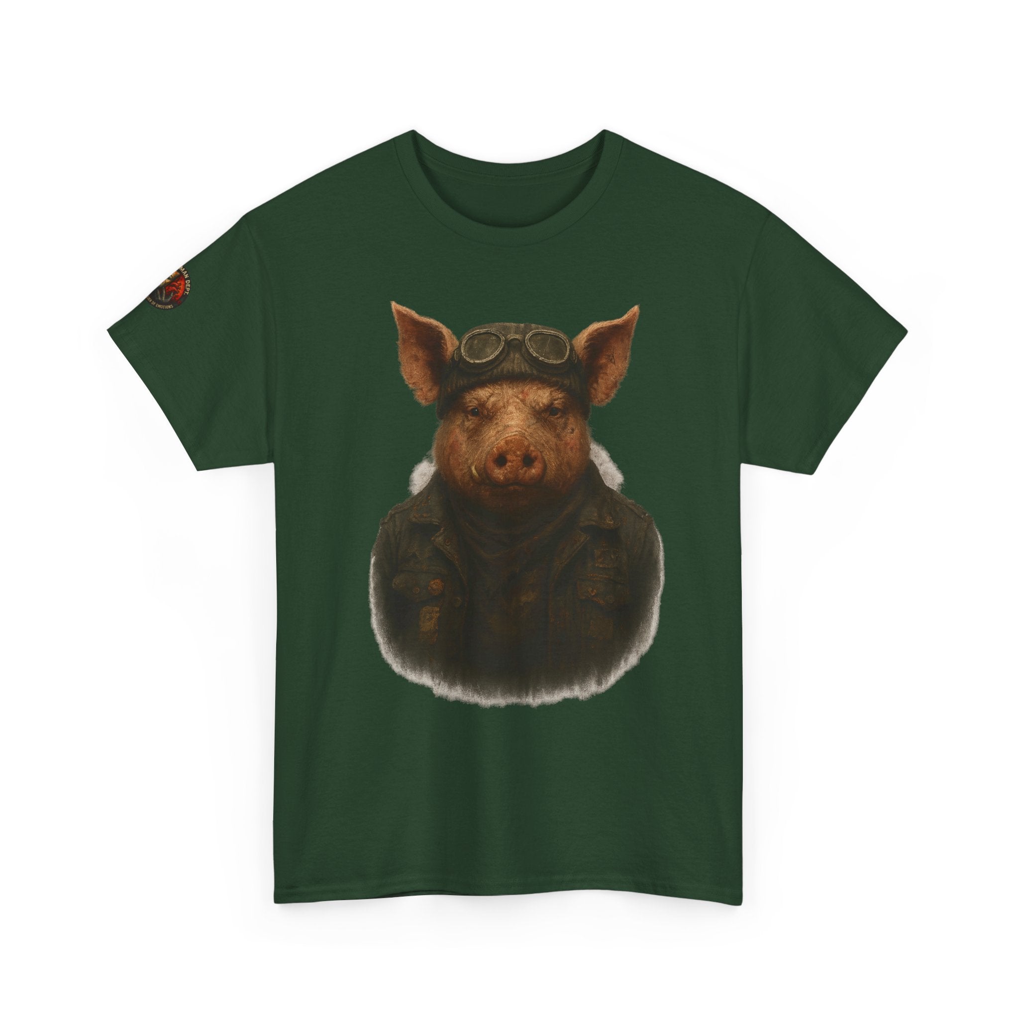 Aviator Pig Unisex Tee, Fun Graphic Shirt, Animal Lovers Gift, Casual Wear, Unique Design, Vintage Style T-Shirt