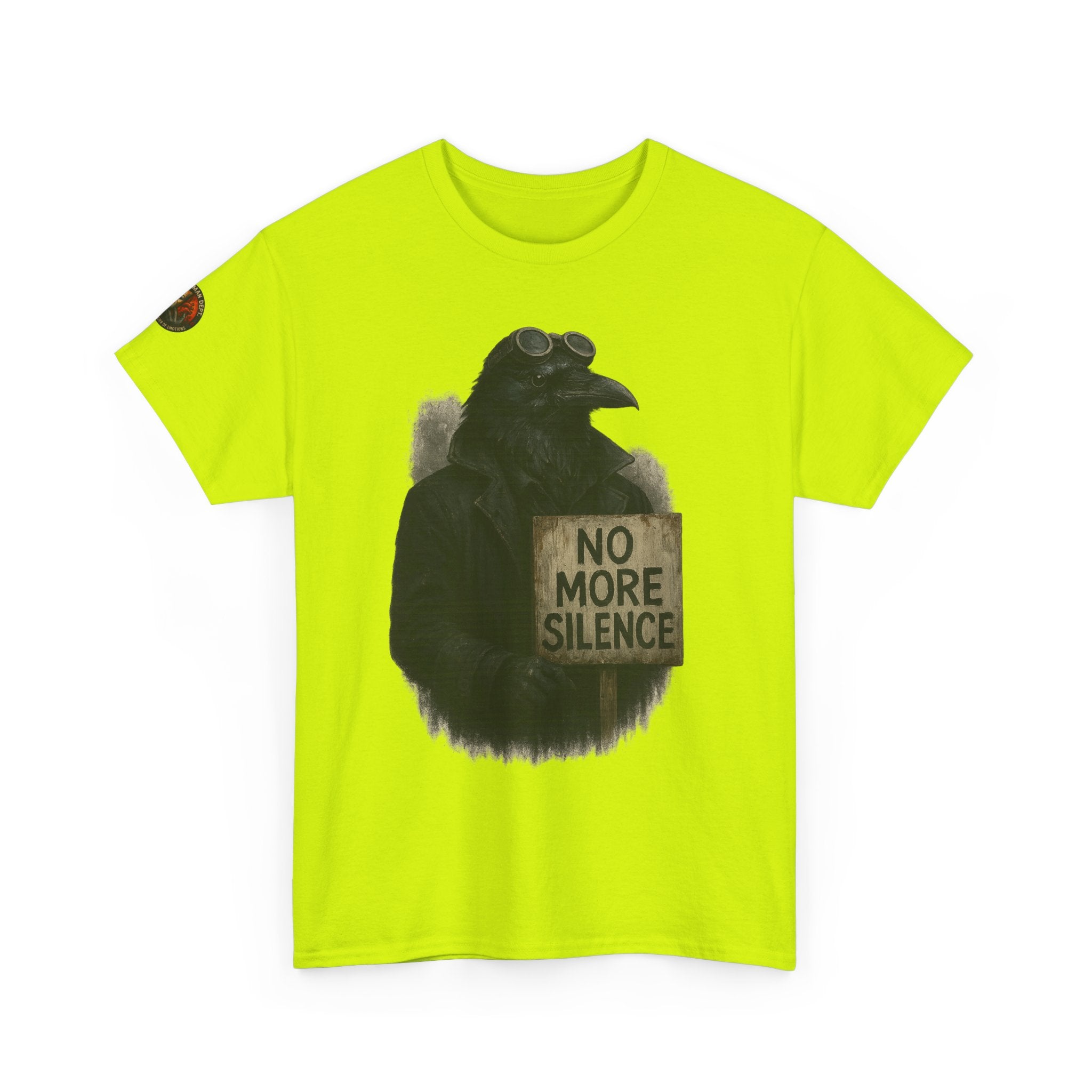 Raven Protest Tee - Unisex Heavy Cotton Tee, Graphic Shirt for Activists, Statement T-Shirt, Gift for Social Justice Advocates, No [...]