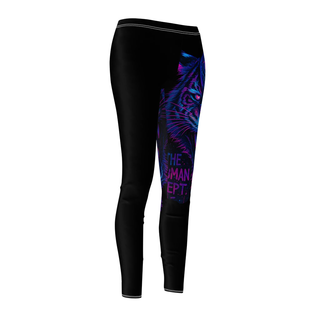 Vivid Skull & Wolf Print Leggings