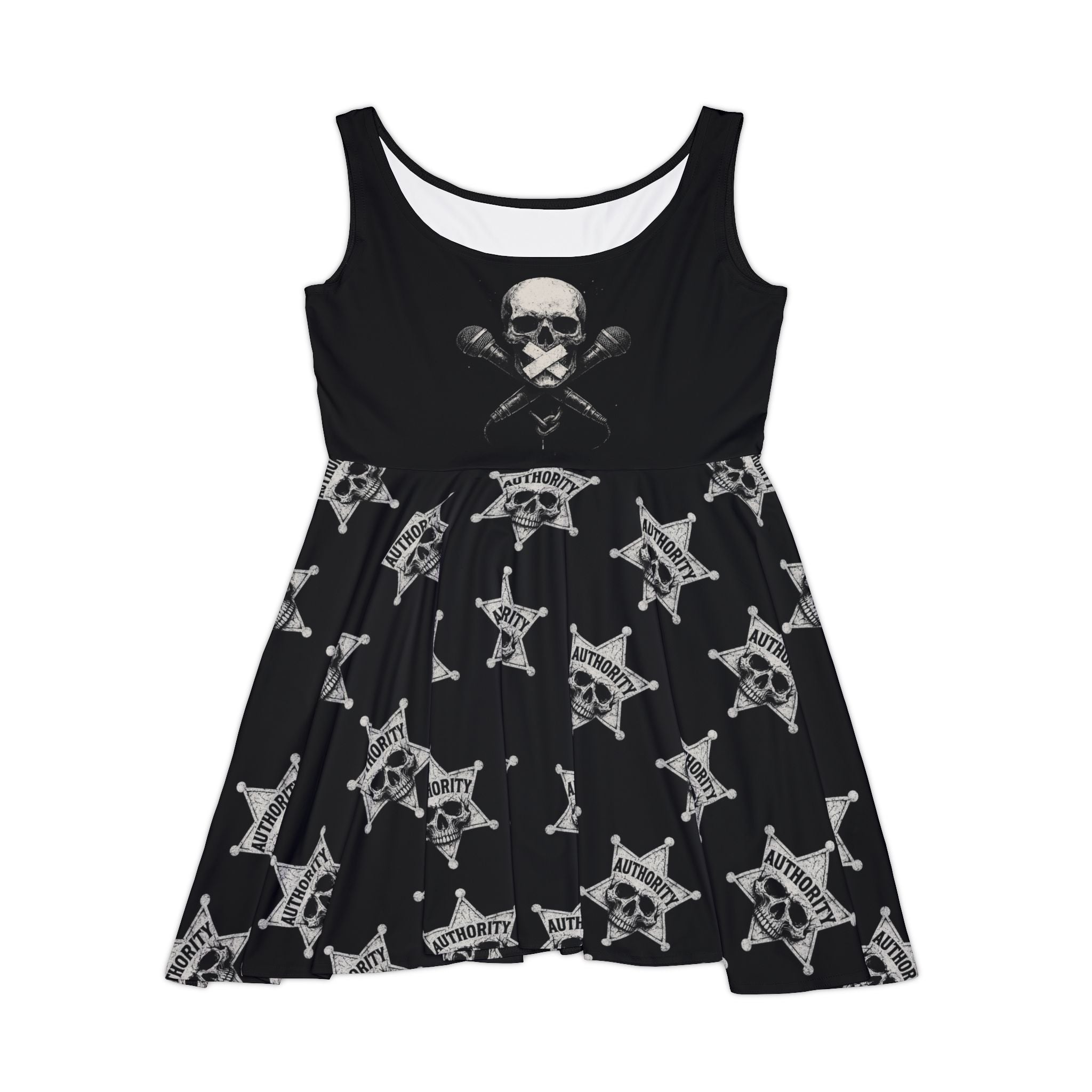 Gothic Skull Authority Women's Skater Dress