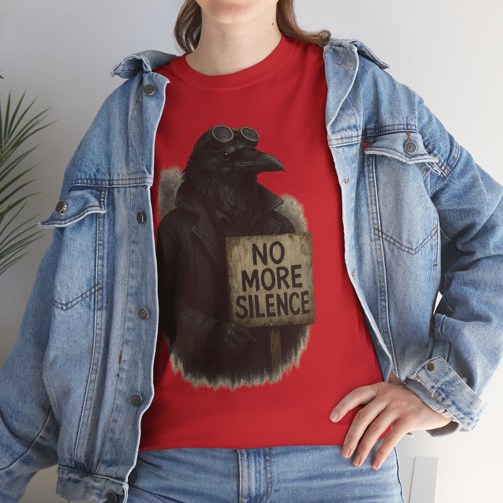 Raven Protest Tee - Unisex Heavy Cotton Tee, Graphic Shirt for Activists, Statement T-Shirt, Gift for Social Justice Advocates, No [...]