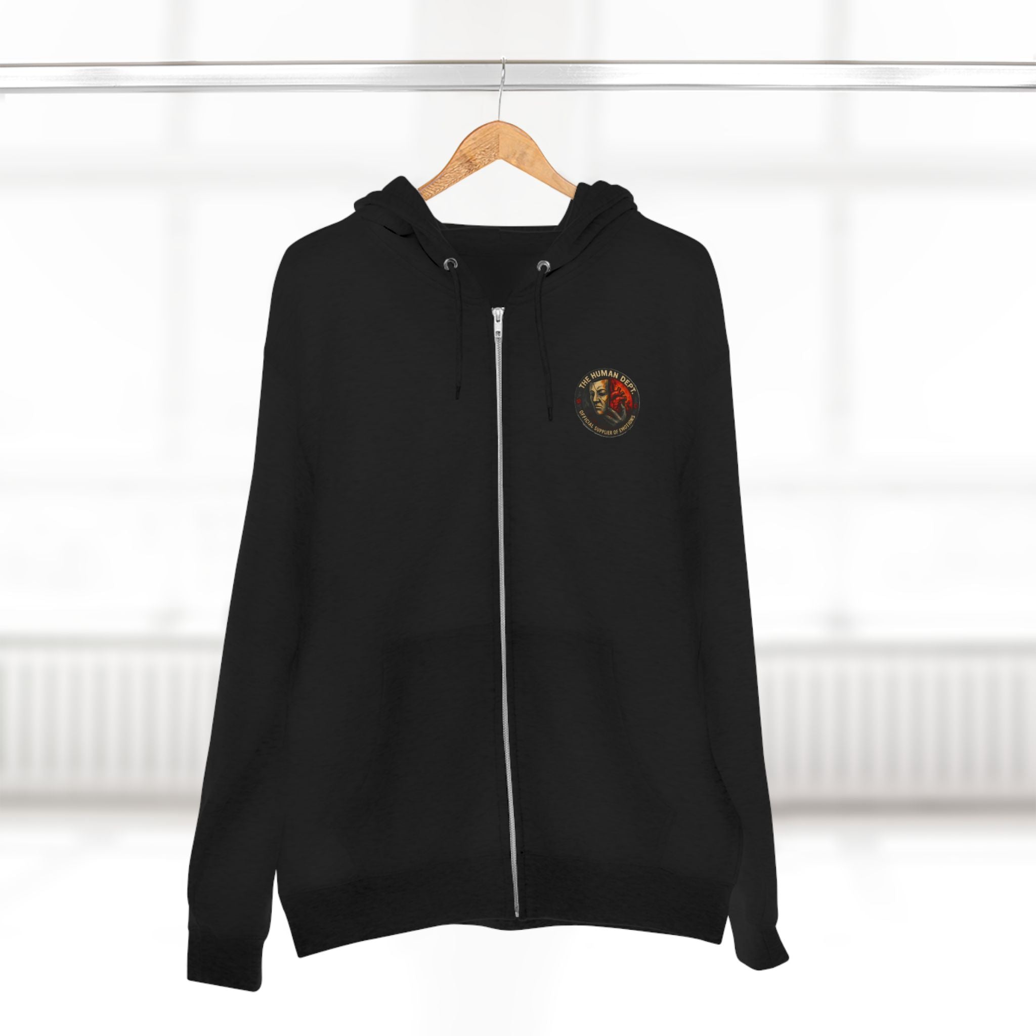 Rebel Rabbit Unisex Zip Hoodie, Cozy Gift, Streetwear, Casual Fashion, Unique Animal Design, Everyday Wear, Perfect for Festivals