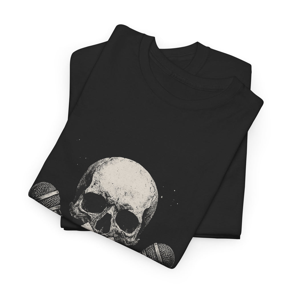 Censorship Skull Microphone Unisex Heavy Cotton Tee