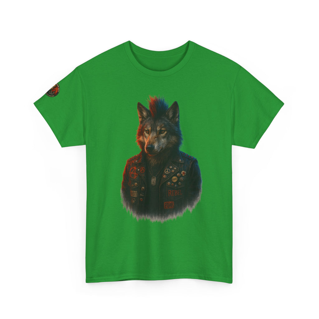 Wolf Art Unisex Heavy Cotton Tee, Graphic Tee, Casual Wear, Animal Lover Gift, Statement T-Shirt, Unique Fashion