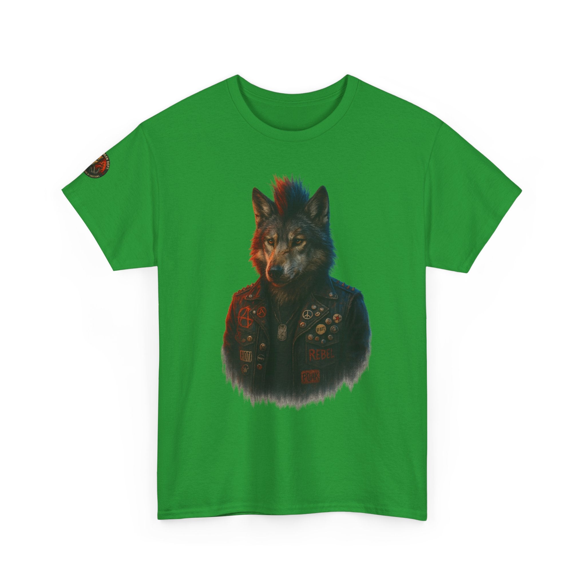 Wolf Art Unisex Heavy Cotton Tee, Graphic Tee, Casual Wear, Animal Lover Gift, Statement T-Shirt, Unique Fashion