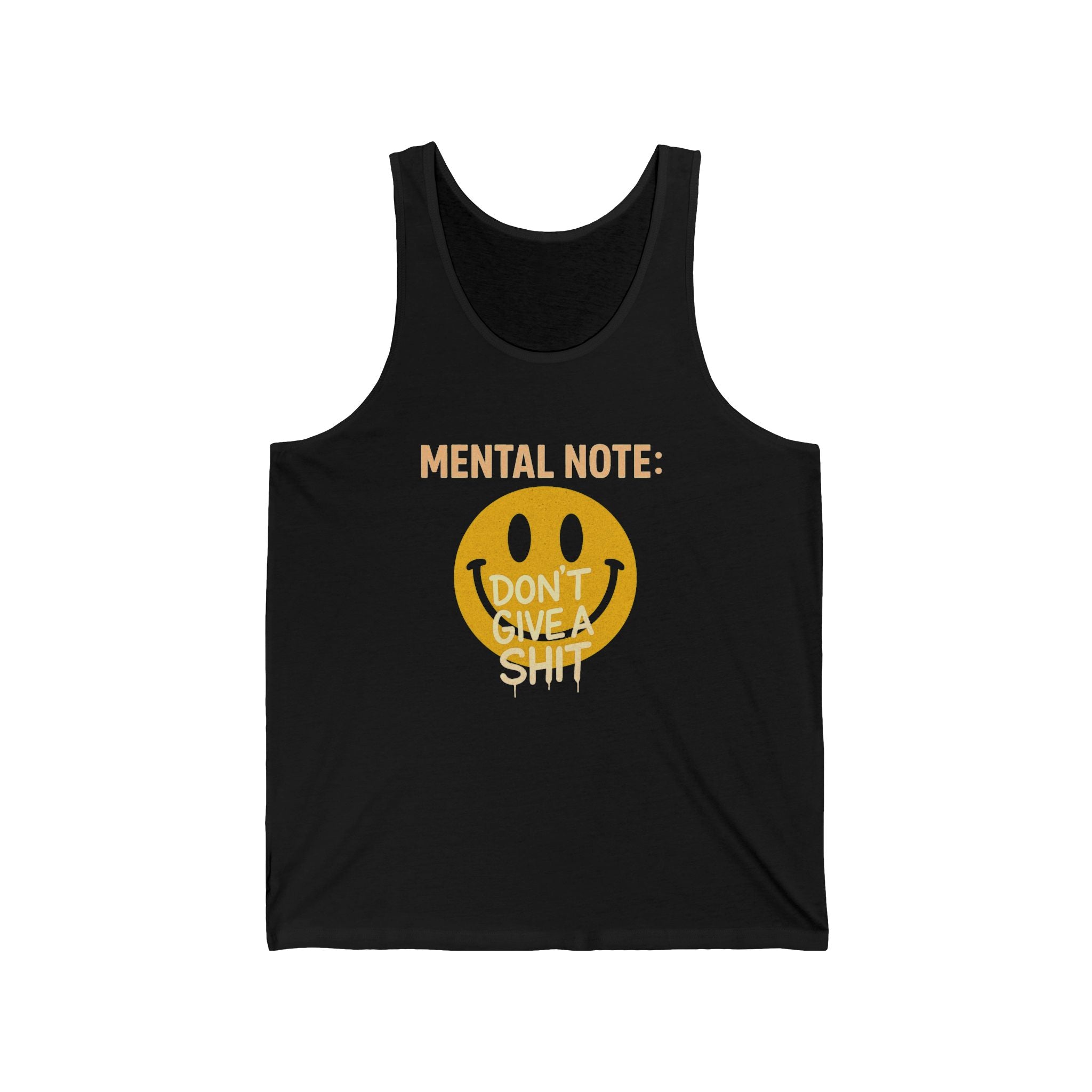 Funny Graphic Tank Top, Humor Shirt, Summer Wear, Gift for Friends, Mental Note Tee, Casual Workout Top