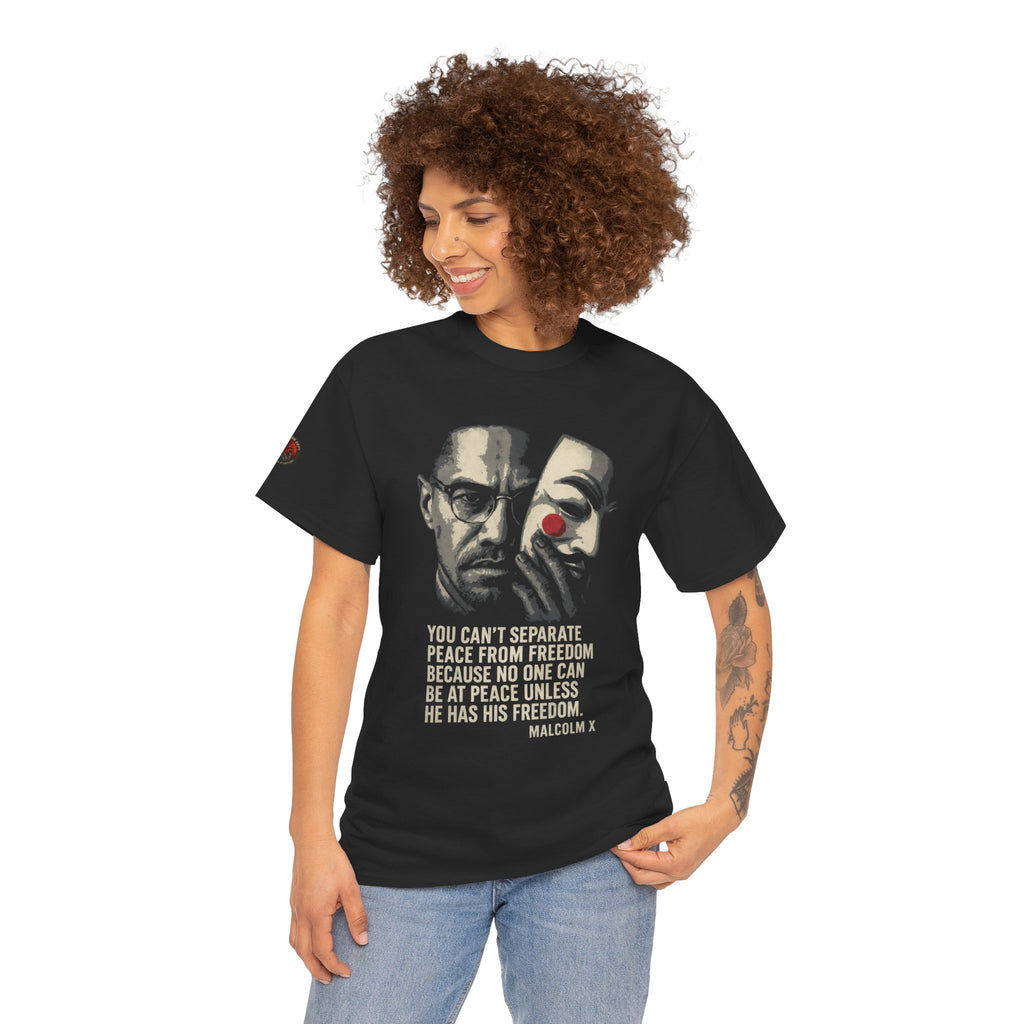 Graphic Tee with Malcom X Quote - Unisex