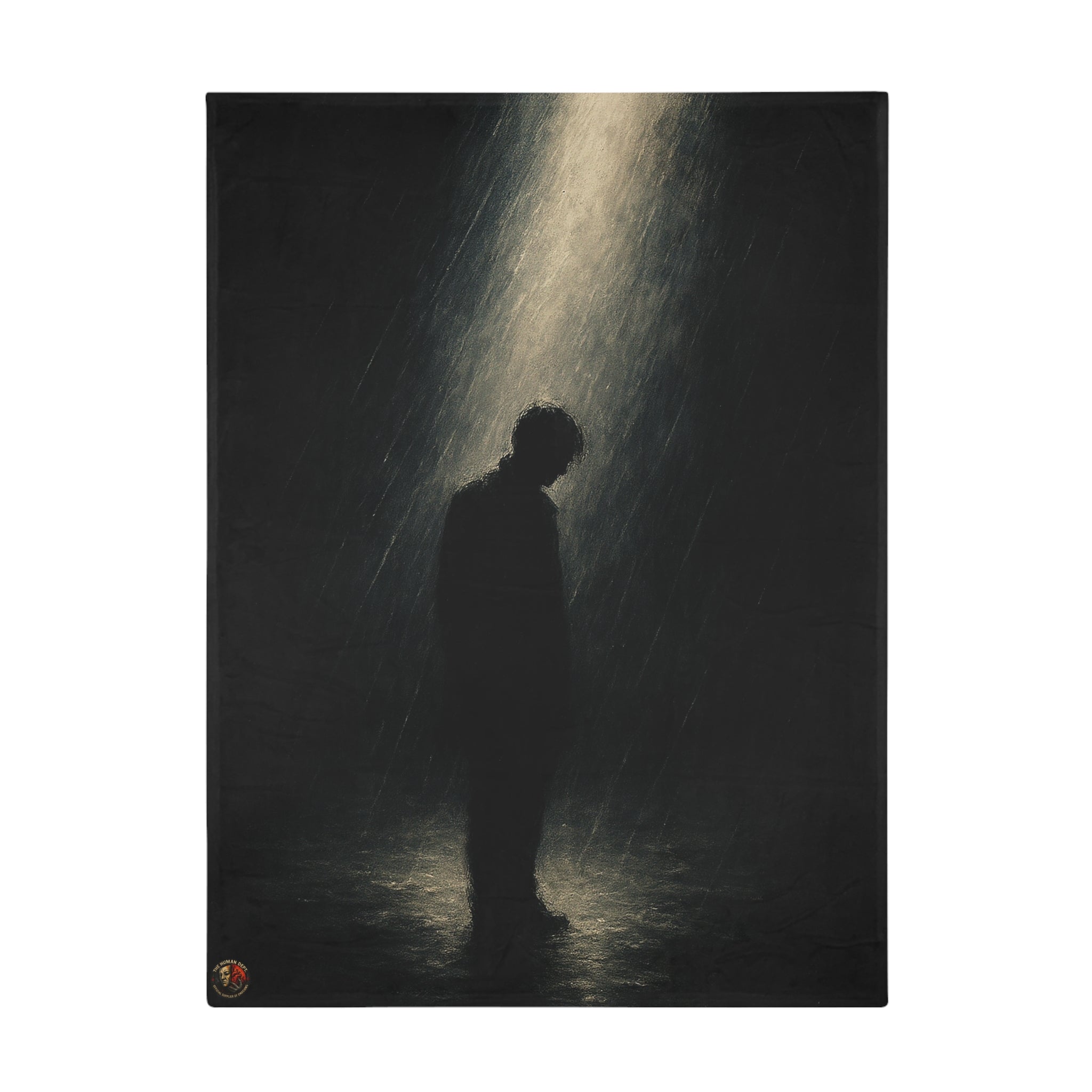 Moody Plush Fleece Blanket, Cozy Throw, Artistic Home Decor, Soft Gift for Him, Meditation Space Accessory, Rainy Day Comfort