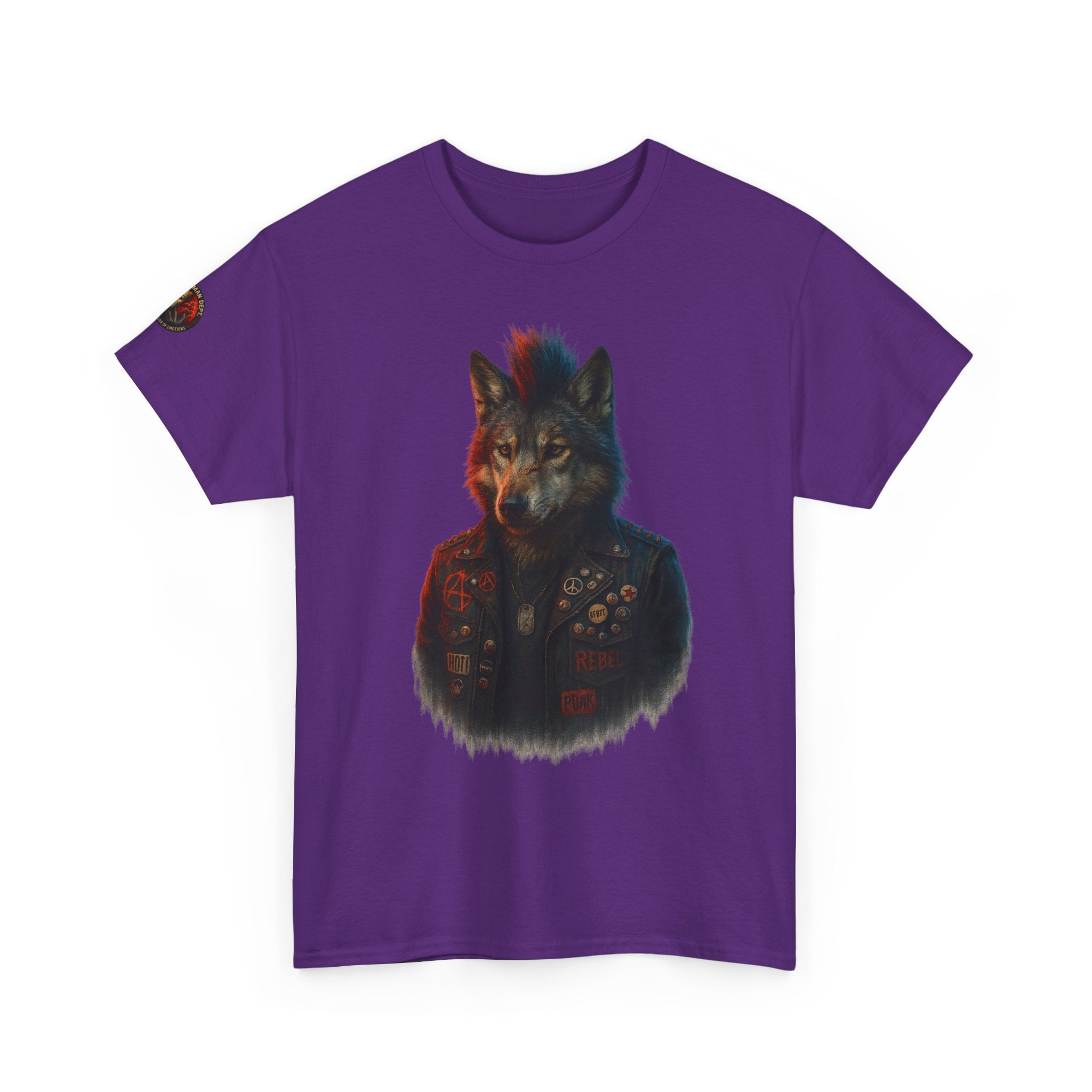 Wolf Art Unisex Heavy Cotton Tee, Graphic Tee, Casual Wear, Animal Lover Gift, Statement T-Shirt, Unique Fashion
