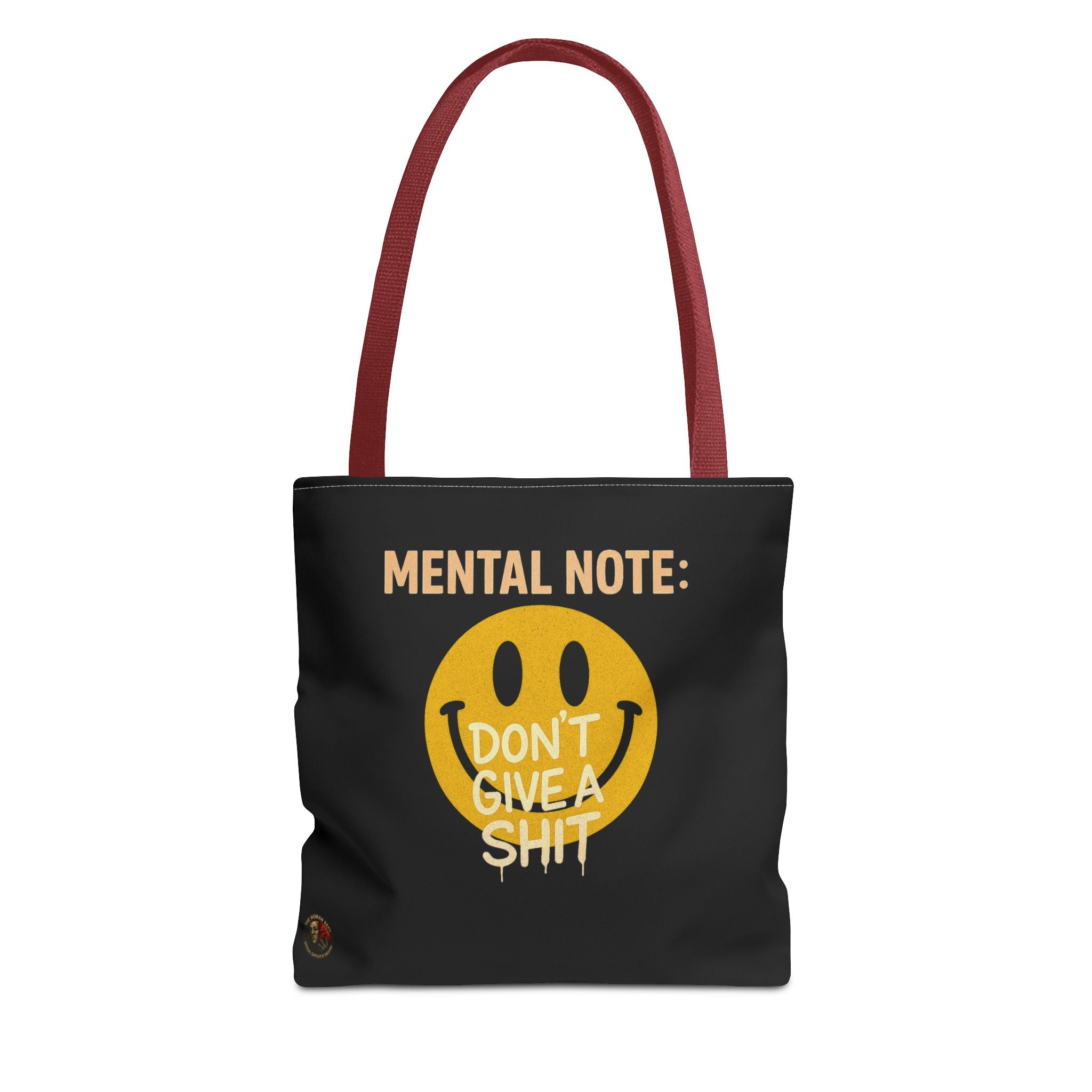 Smiley Face Tote Bag, Motivational Bag, Eco-Friendly Shopper, Gift for Friends, Everyday Use, Mental Note Design