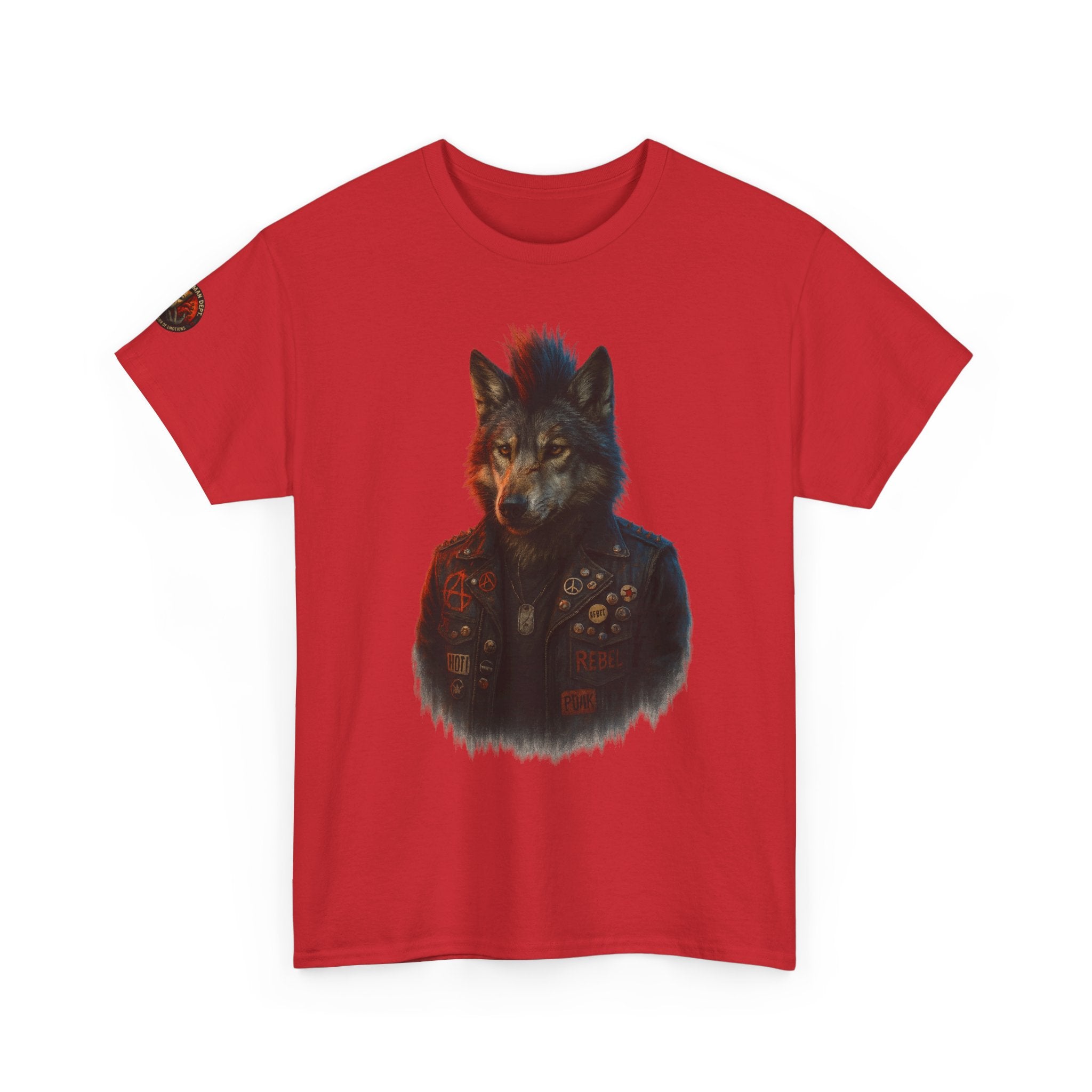 Wolf Art Unisex Heavy Cotton Tee, Graphic Tee, Casual Wear, Animal Lover Gift, Statement T-Shirt, Unique Fashion