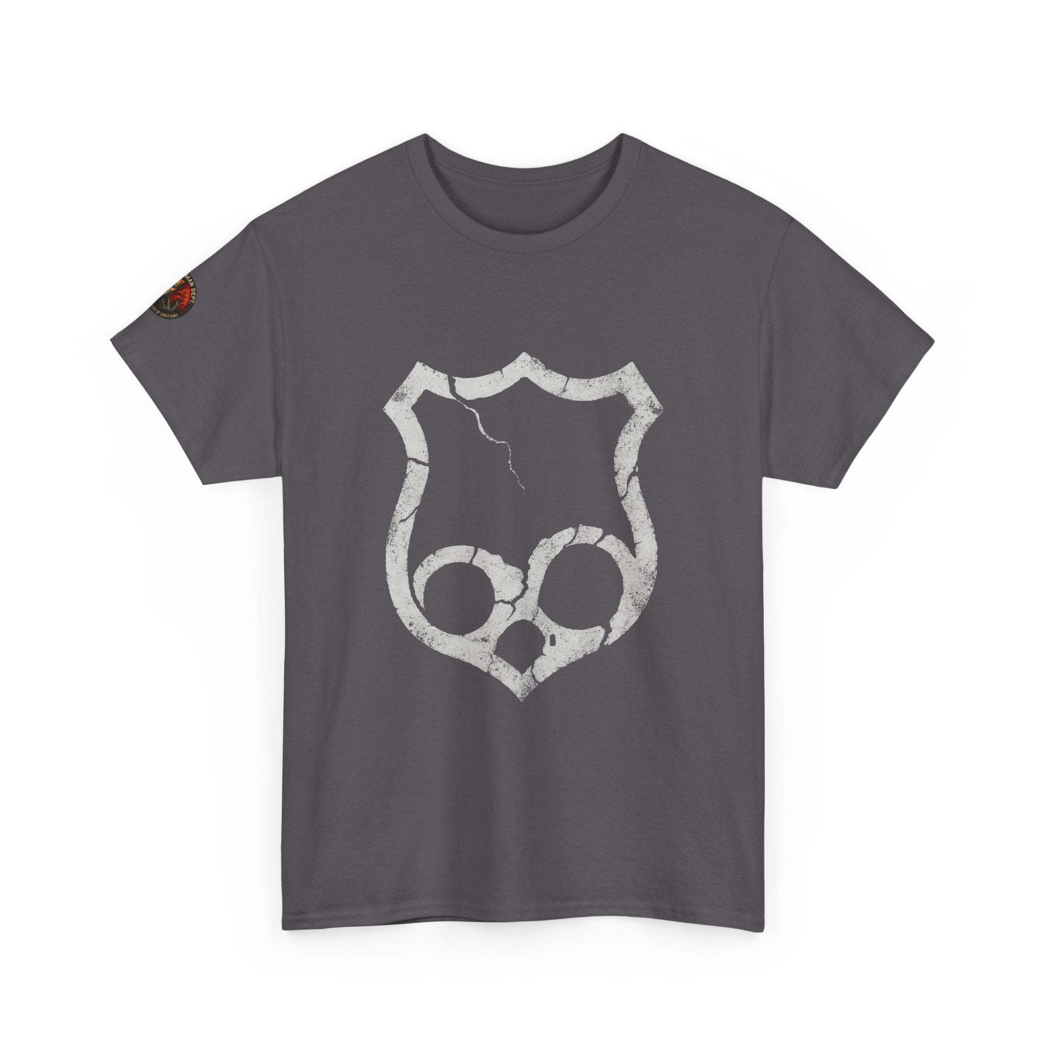 Cracked Shield Graphic Tee - Unisex Heavy Cotton T-Shirt