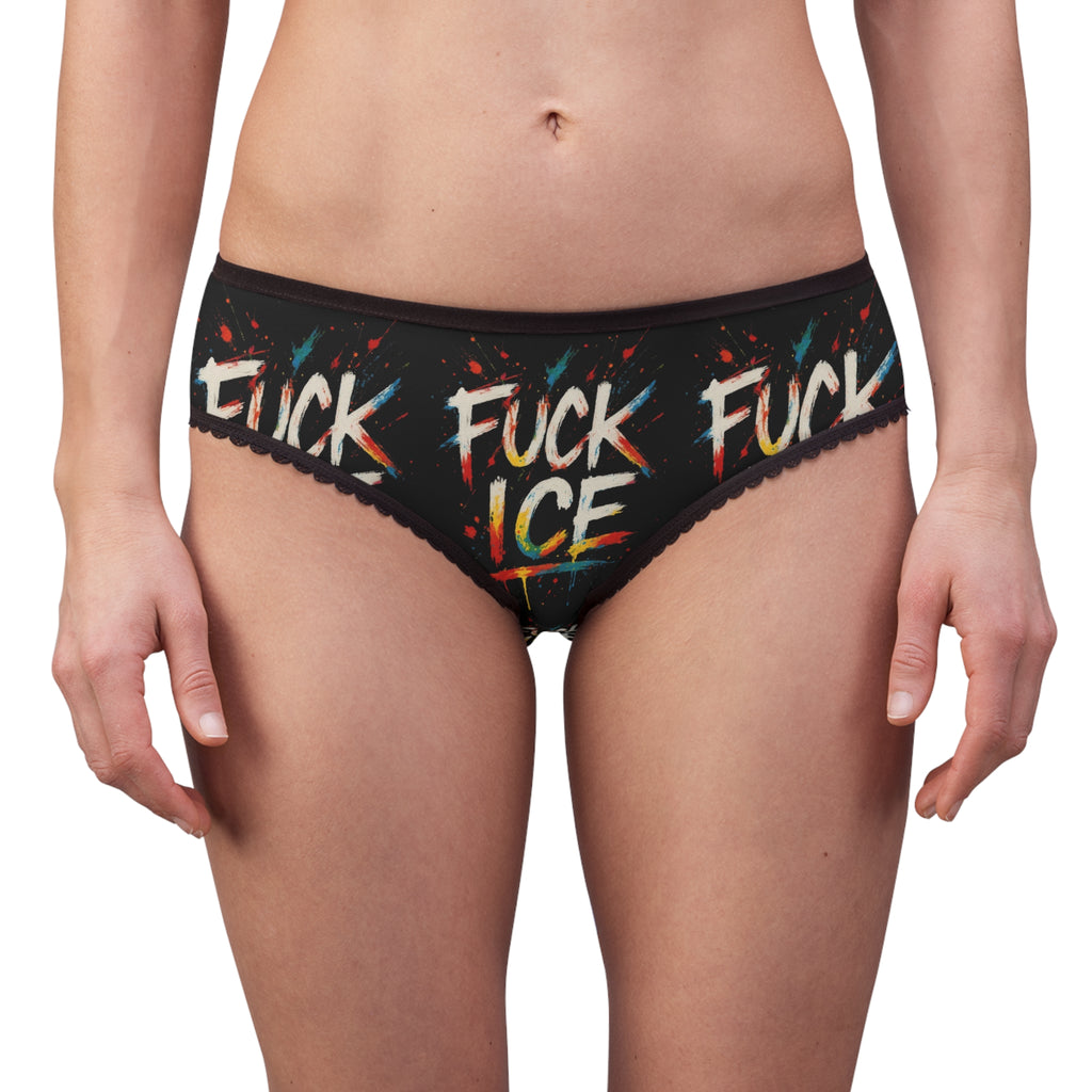 Women's F*ck ICE Briefs (AOP)