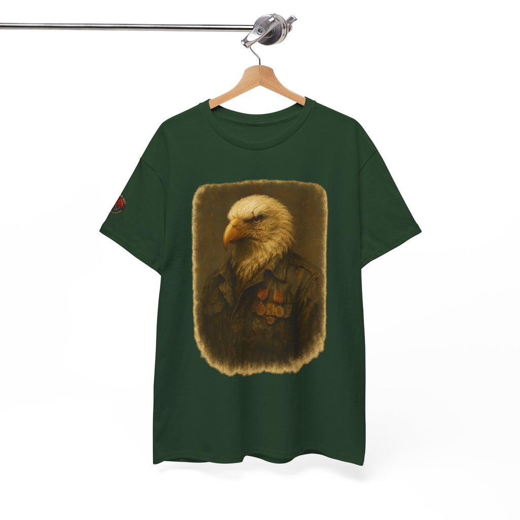 Eagle Graphic Tee, Unisex Heavy Cotton T-Shirt, Nature Lover Gift, Casual Wear, Patriotic Apparel, Unique Eagle Design