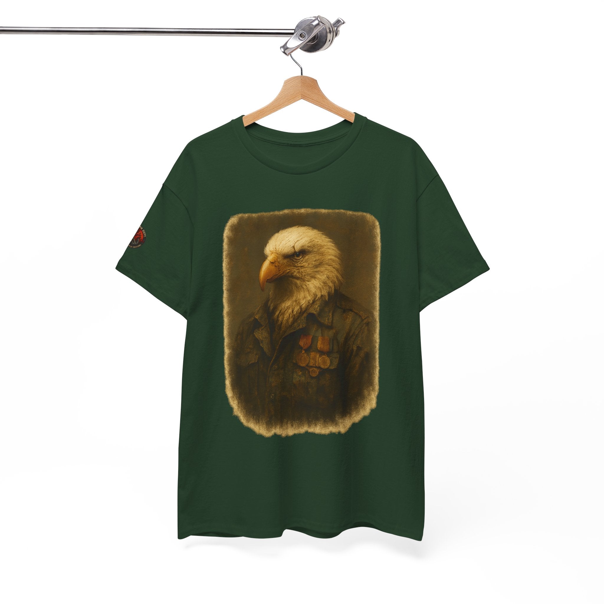 Eagle Graphic Tee, Unisex Heavy Cotton T-Shirt, Nature Lover Gift, Casual Wear, Patriotic Apparel, Unique Eagle Design