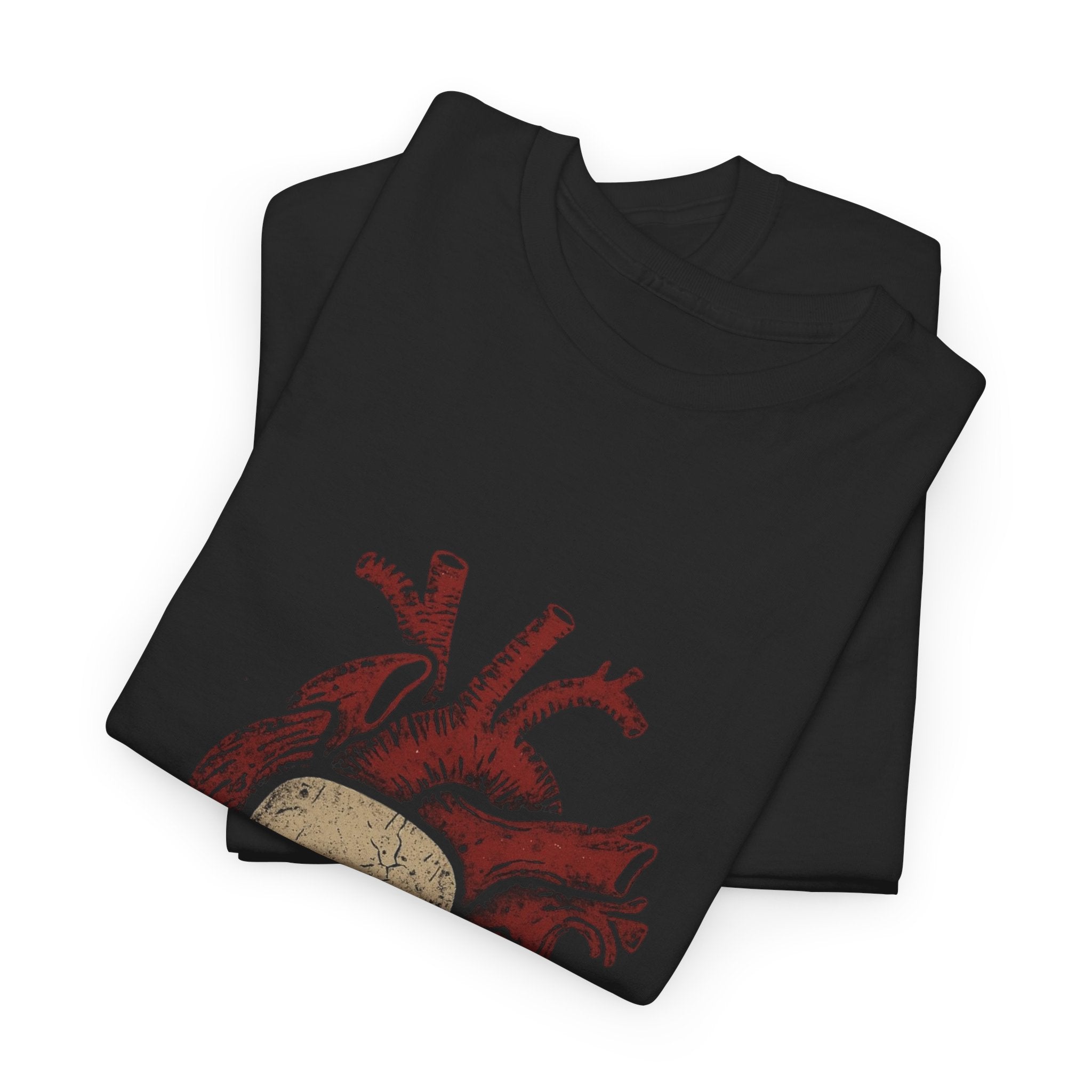 Gothic Heart Skull Tee - Unisex Heavy Cotton T-Shirt