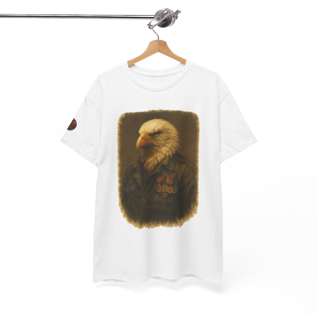 Eagle Graphic Tee, Unisex Heavy Cotton T-Shirt, Nature Lover Gift, Casual Wear, Patriotic Apparel, Unique Eagle Design