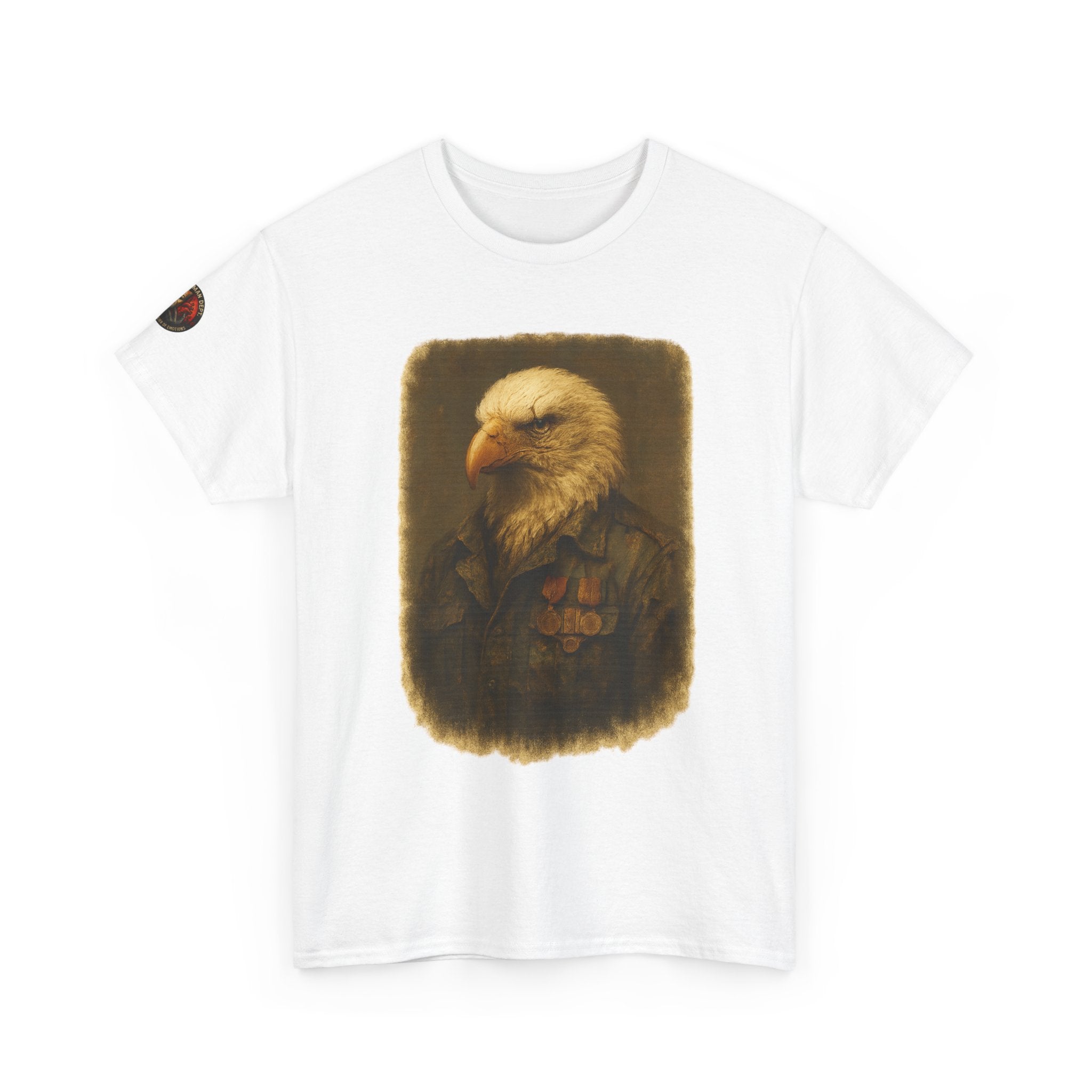 Eagle Graphic Tee, Unisex Heavy Cotton T-Shirt, Nature Lover Gift, Casual Wear, Patriotic Apparel, Unique Eagle Design