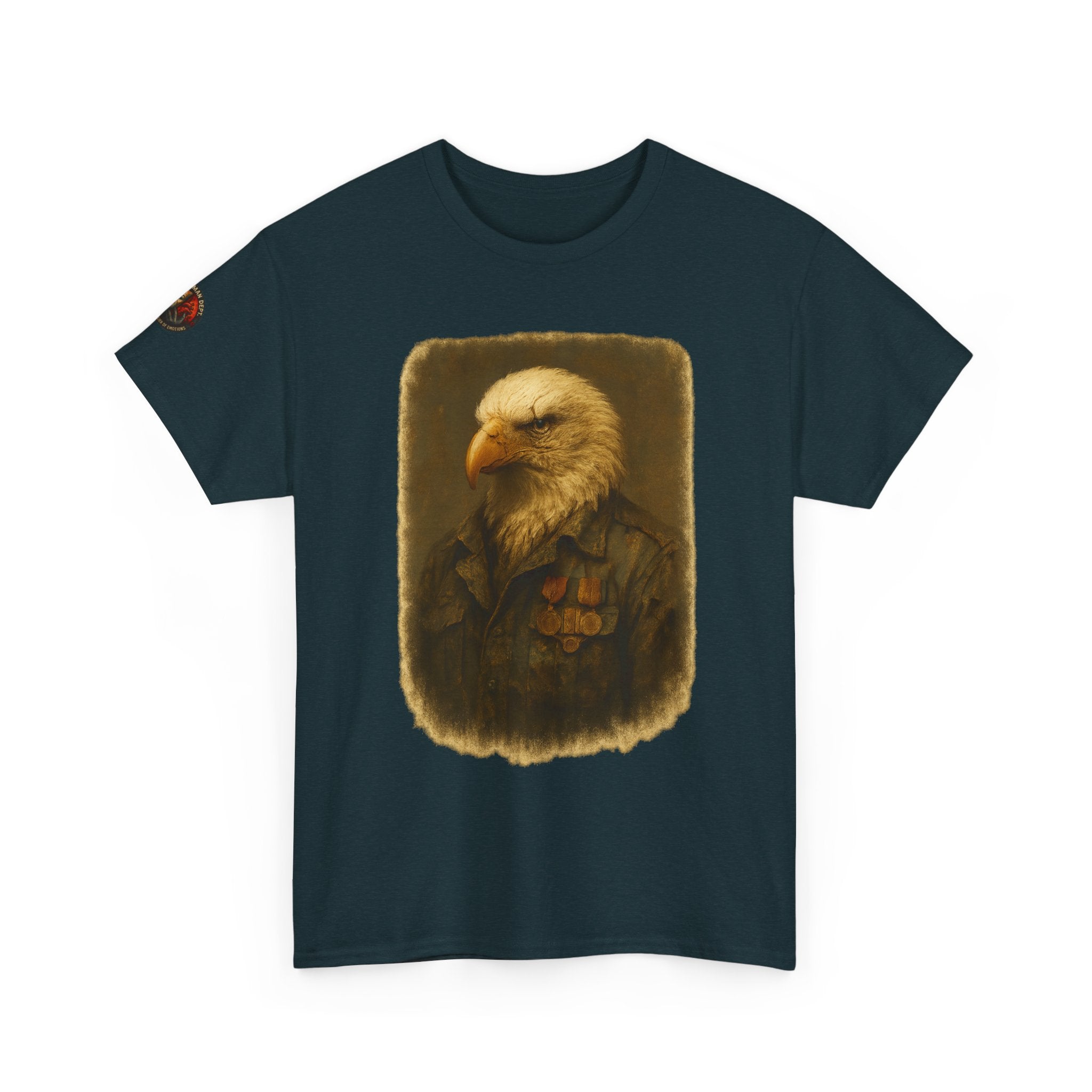 Eagle Graphic Tee, Unisex Heavy Cotton T-Shirt, Nature Lover Gift, Casual Wear, Patriotic Apparel, Unique Eagle Design