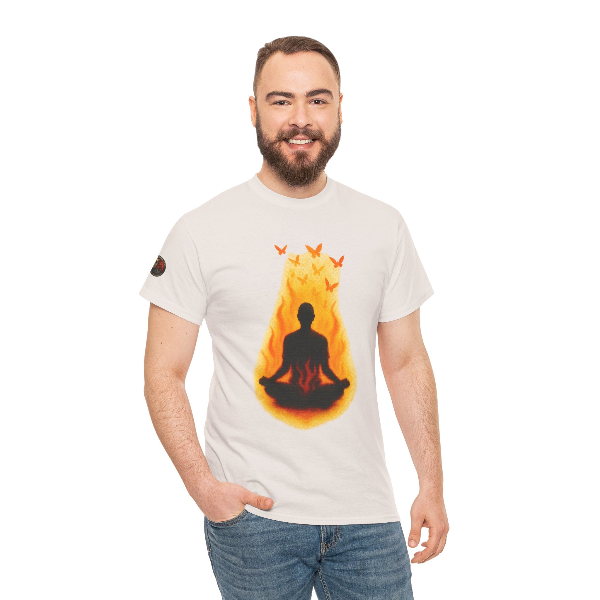 Unisex Heavy Cotton Tee/ Burning Peace