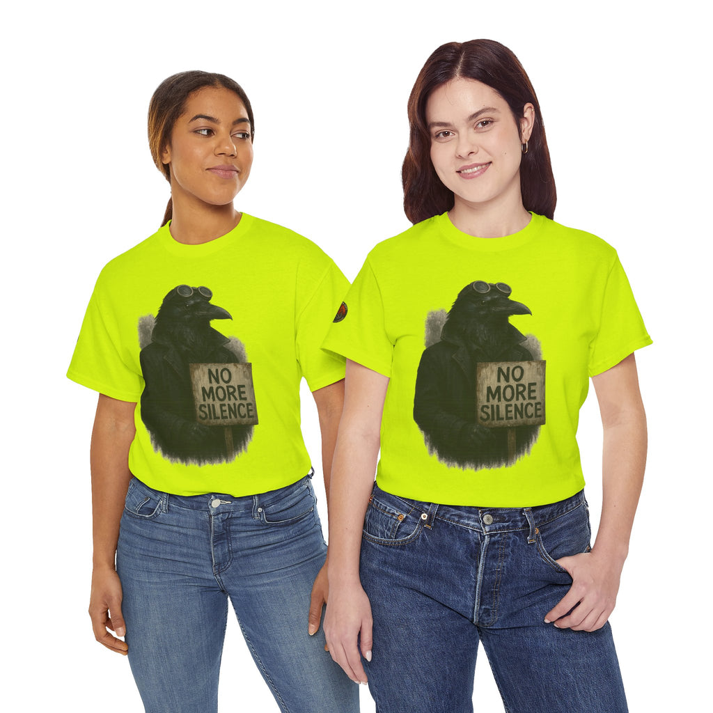 Raven Protest Tee - Unisex Heavy Cotton Tee, Graphic Shirt for Activists, Statement T-Shirt, Gift for Social Justice Advocates, No [...]