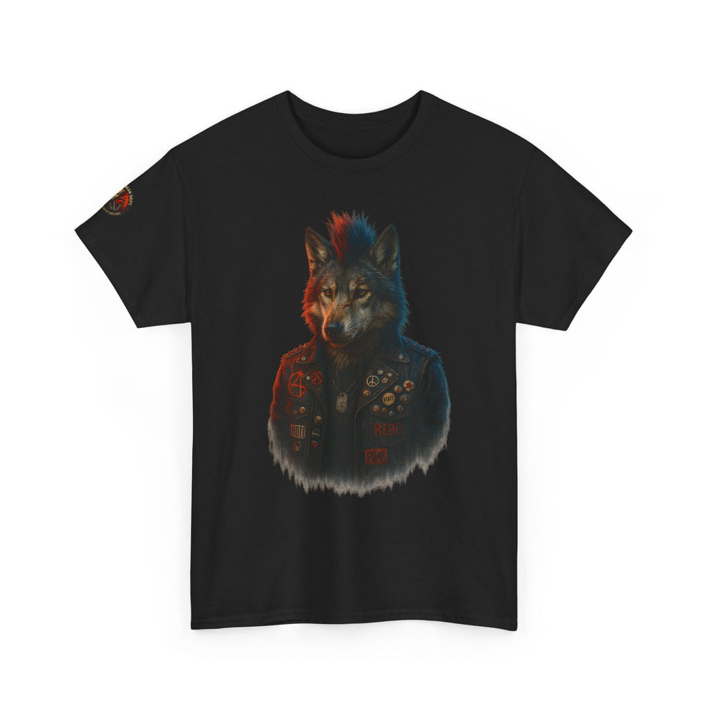 Wolf Art Unisex Heavy Cotton Tee, Graphic Tee, Casual Wear, Animal Lover Gift, Statement T-Shirt, Unique Fashion